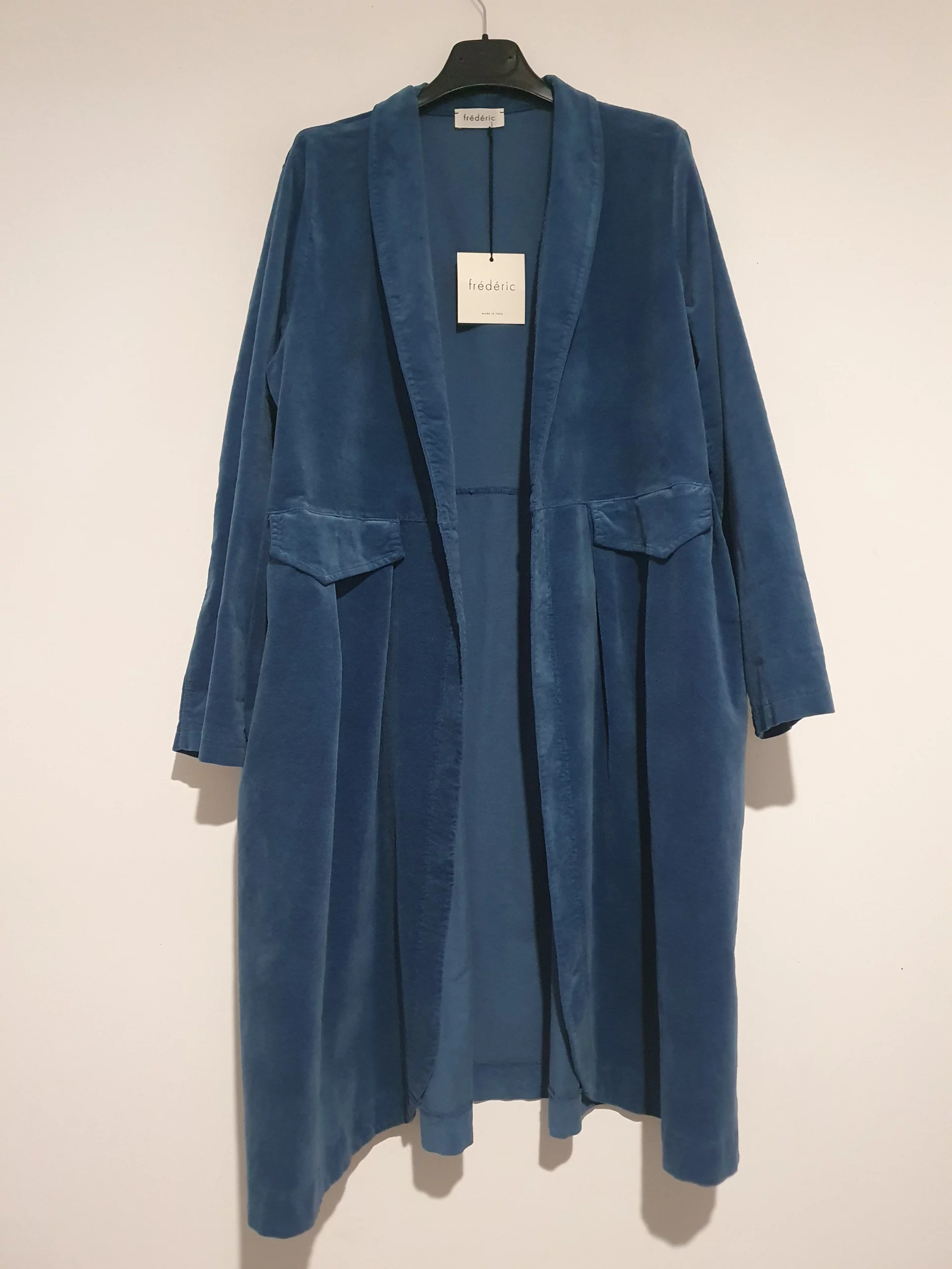 Women's Natural Cotton Velvet Coat Blue Women's Natural Cotton Velvet Coat