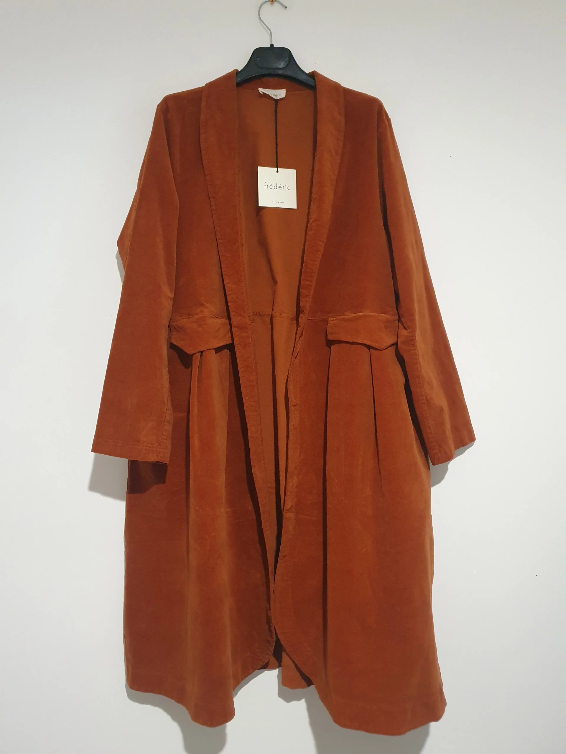 Women's Natural Cotton Velvet Coat Rust Women's Natural Cotton Velvet Coat