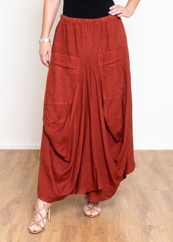 Women's Natural Linen Harem Style Skirt The Dressing Room NZ
