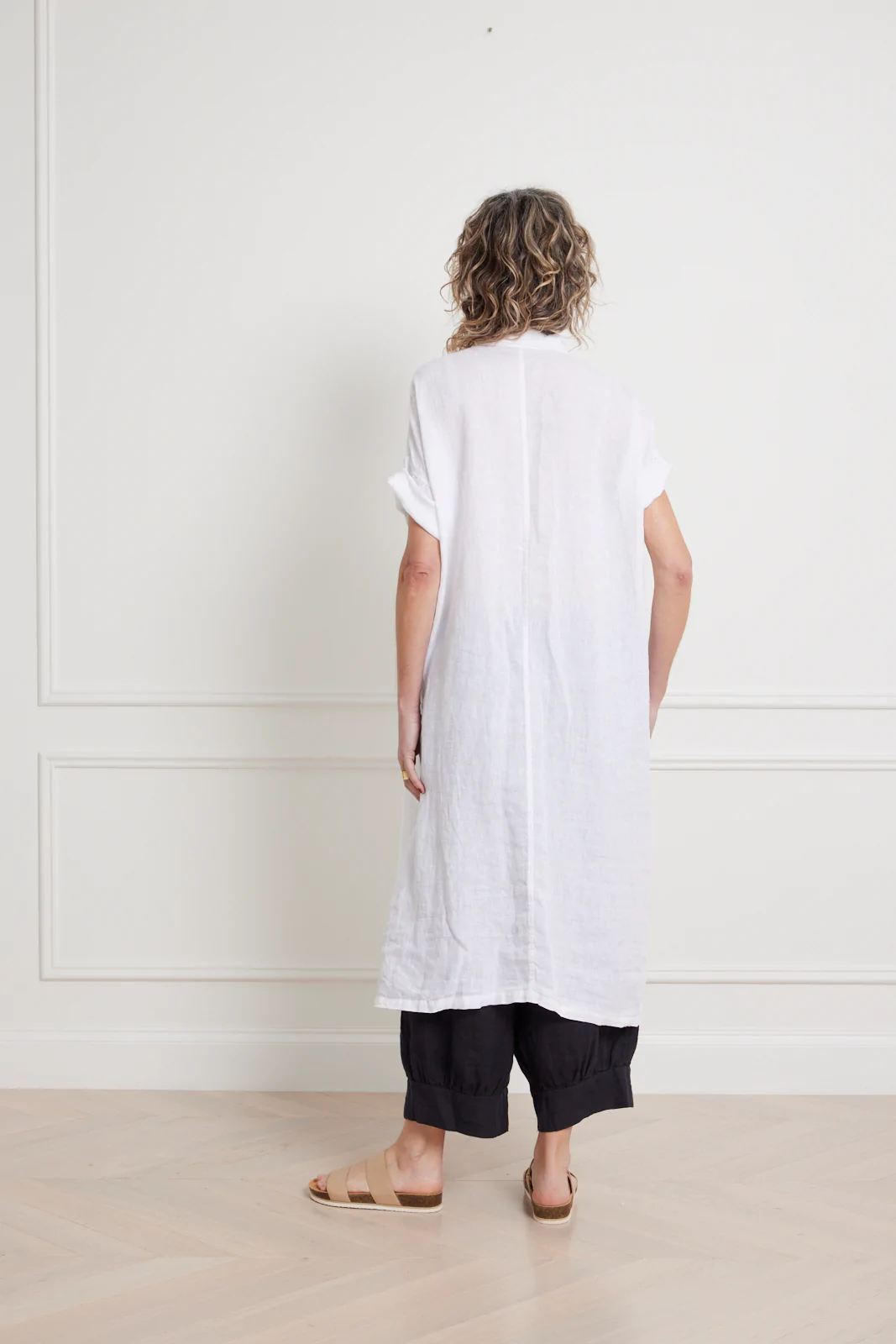 Classic Italian Linen Shirt Dress - The Dressing Room NZ